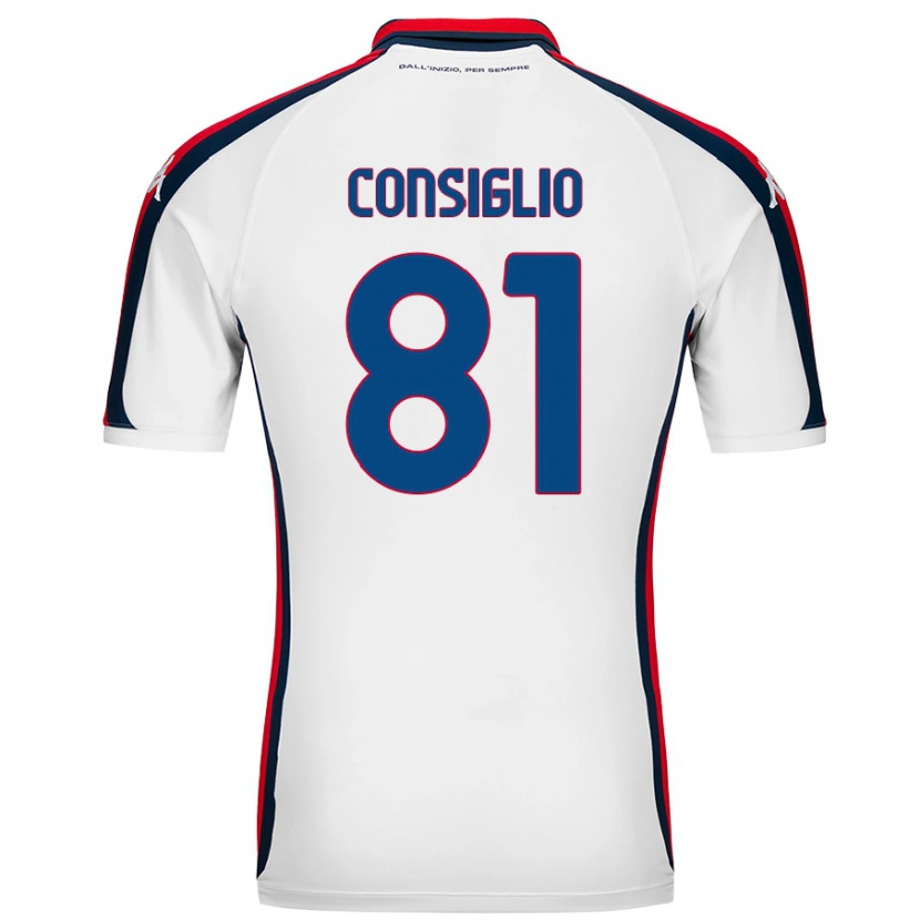 Danxen Hombre Camiseta Leonardo Consiglio #81 Blanco 2ª Equipación 2024/25 La Camisa México