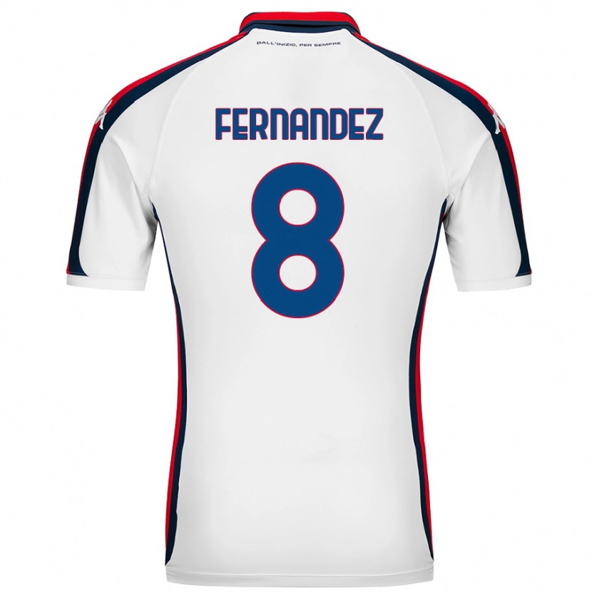 Danxen Hombre Camiseta Maria Fernandez #8 Blanco 2ª Equipación 2024/25 La Camisa México