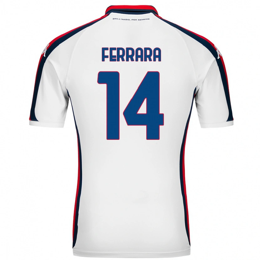 Danxen Hombre Camiseta Anastasia Ferrara #14 Blanco 2ª Equipación 2024/25 La Camisa México