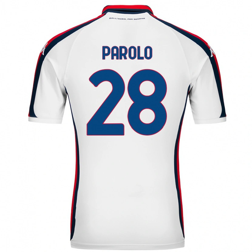 Danxen Hombre Camiseta Lucrezia Parolo #28 Blanco 2ª Equipación 2024/25 La Camisa México