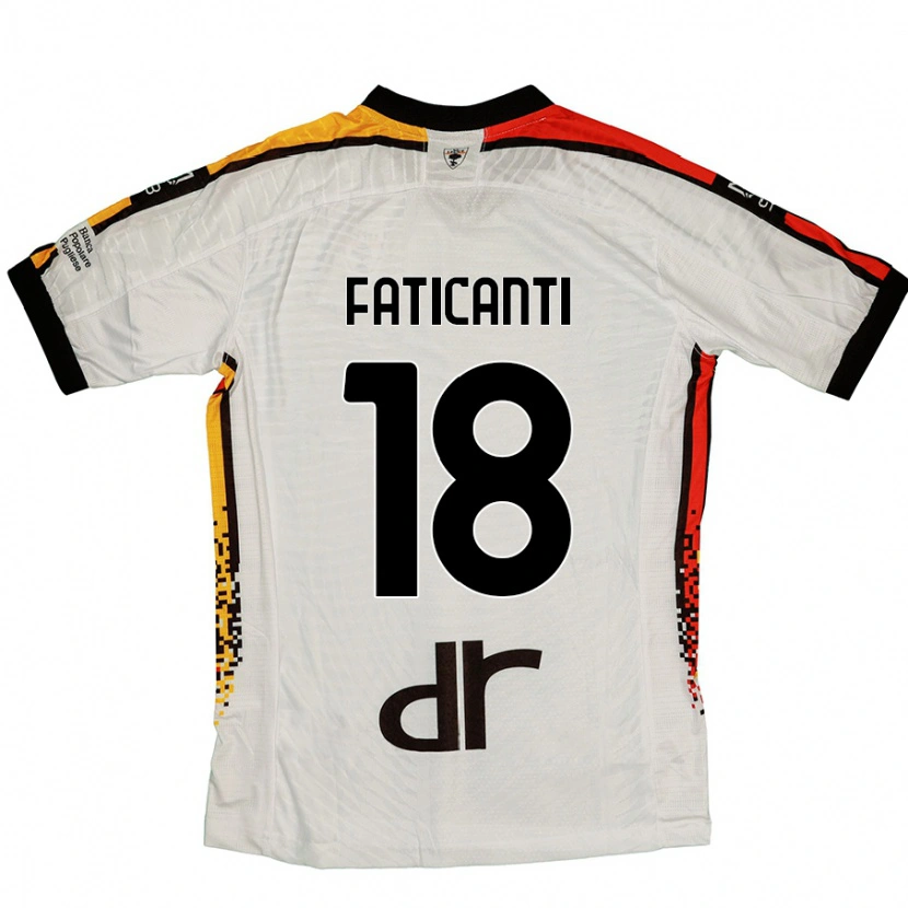 Danxen Hombre Camiseta Giacomo Faticanti #18 Blanco Negro 2ª Equipación 2024/25 La Camisa México