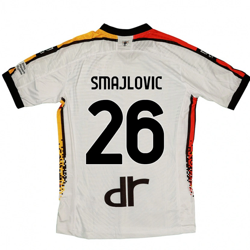 Danxen Hombre Camiseta Zinedin Smajlovic #26 Blanco Negro 2ª Equipación 2024/25 La Camisa México