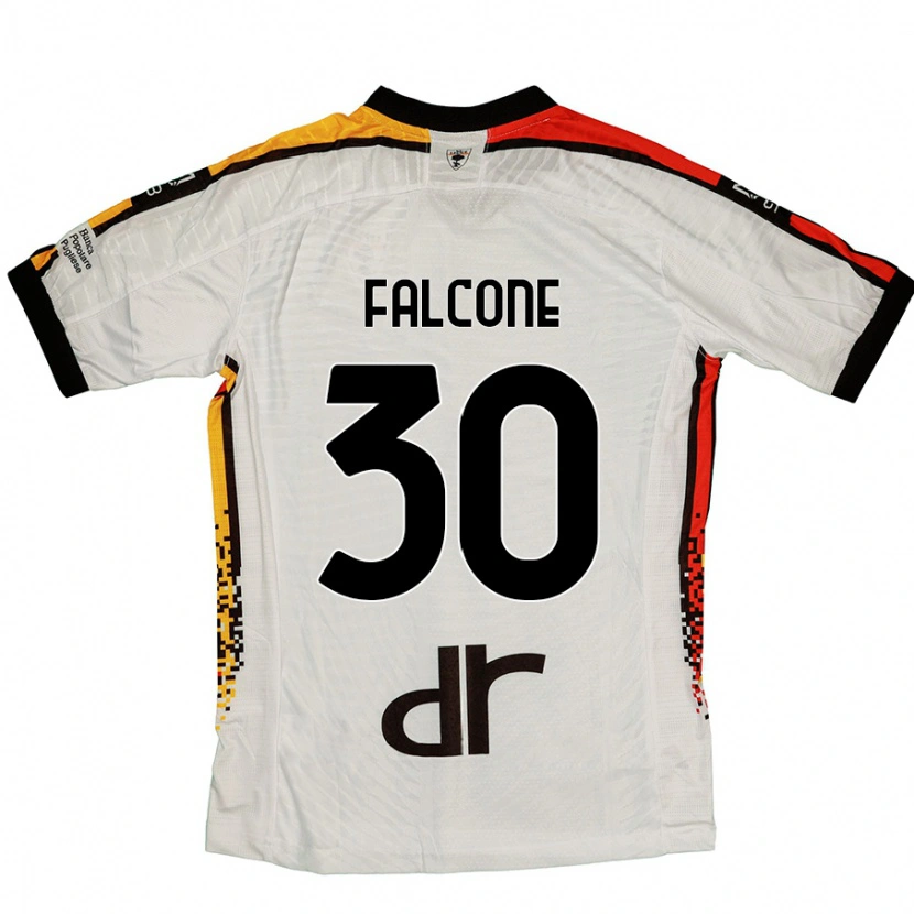 Danxen Hombre Camiseta Wladimiro Falcone #30 Blanco Negro 2ª Equipación 2024/25 La Camisa México