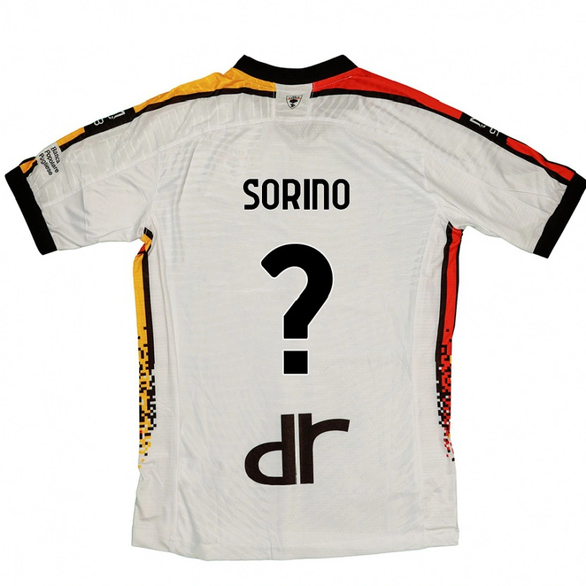 Danxen Hombre Camiseta Andrea Sorino #0 Blanco Negro 2ª Equipación 2024/25 La Camisa México