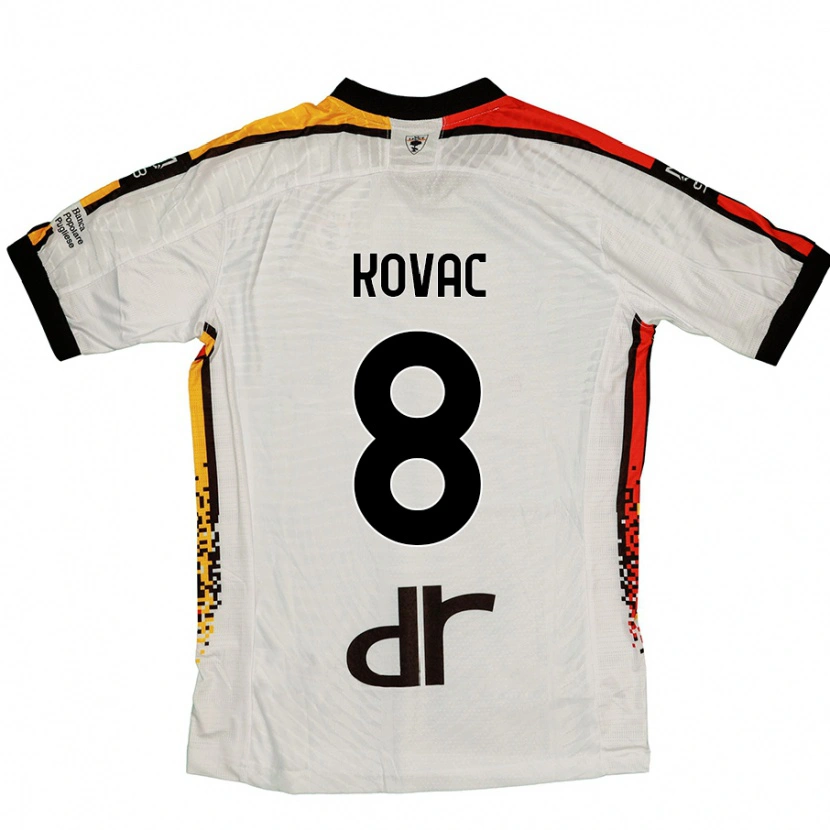 Danxen Hombre Camiseta Niko Kovac #8 Blanco Negro 2ª Equipación 2024/25 La Camisa México