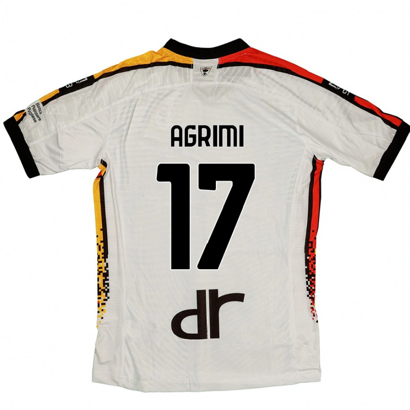 Danxen Hombre Camiseta Matteo Agrimi #17 Blanco Negro 2ª Equipación 2024/25 La Camisa México