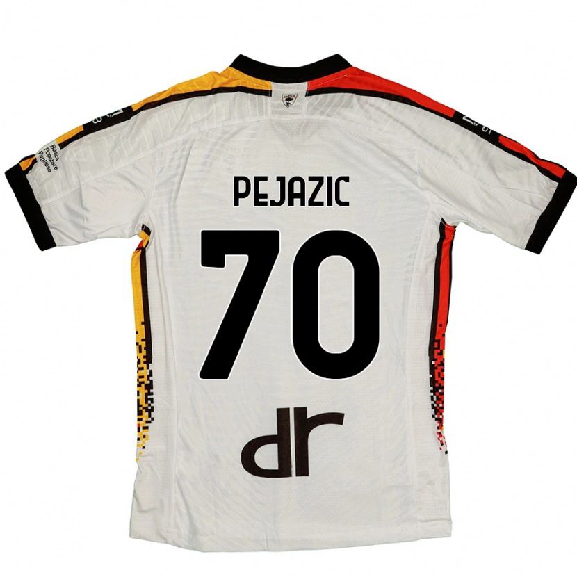 Danxen Hombre Camiseta Mario Pejazic #70 Blanco Negro 2ª Equipación 2024/25 La Camisa México
