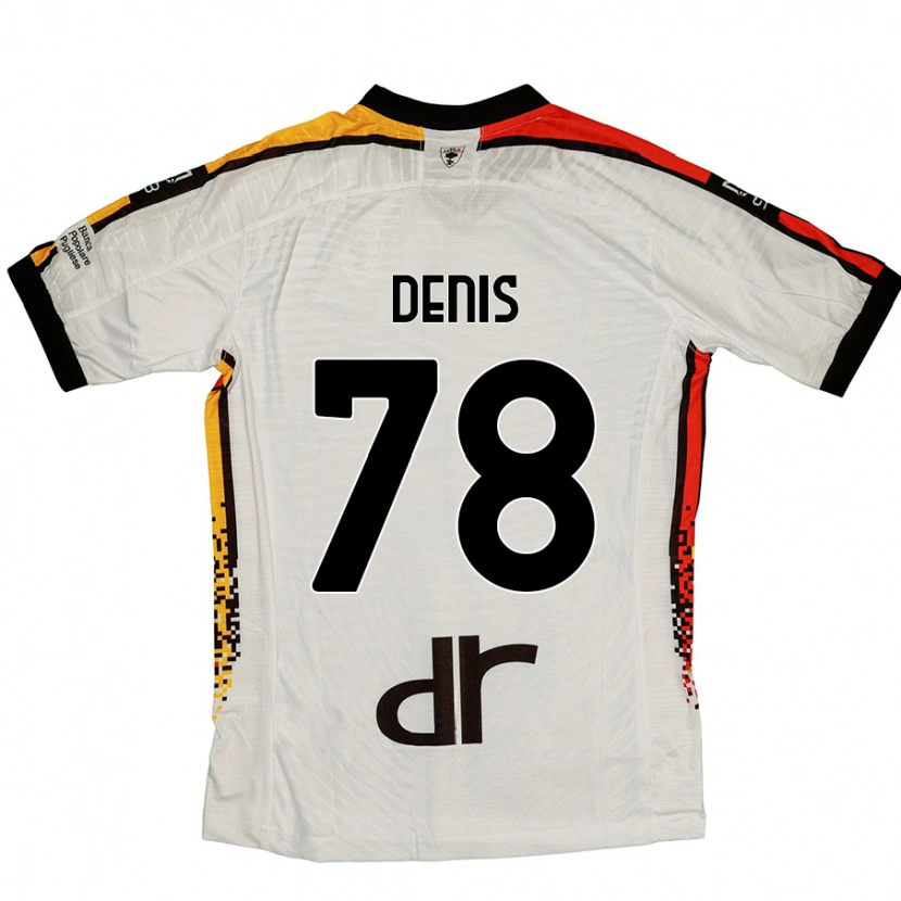 Danxen Hombre Camiseta Max Denis #78 Blanco Negro 2ª Equipación 2024/25 La Camisa México