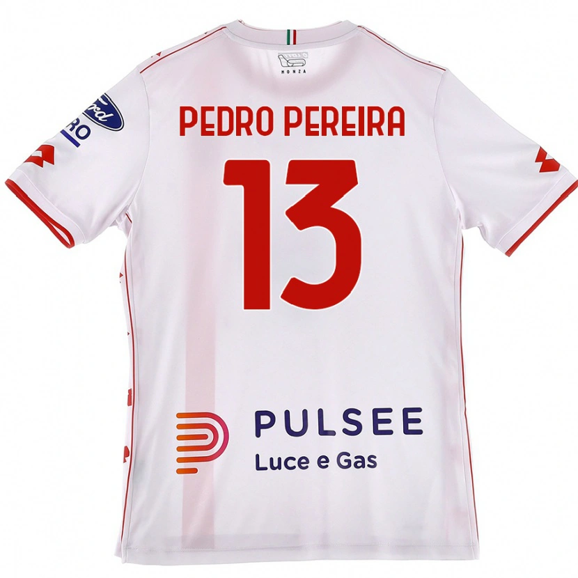 Danxen Hombre Camiseta Pedro Pereira #13 Blanco Rojo 2ª Equipación 2024/25 La Camisa México