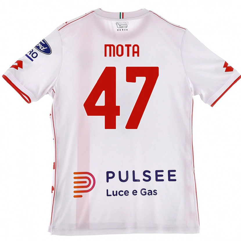 Danxen Hombre Camiseta Dany Mota #47 Blanco Rojo 2ª Equipación 2024/25 La Camisa México