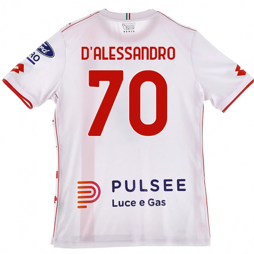 Danxen Hombre Camiseta Marco D'alessandro #70 Blanco Rojo 2ª Equipación 2024/25 La Camisa México