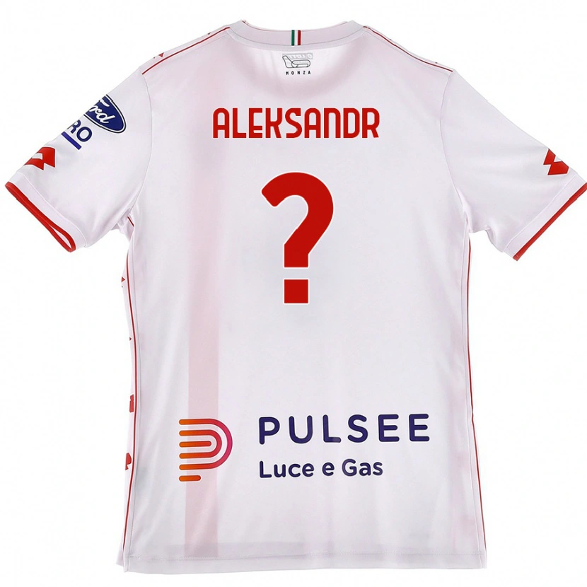 Danxen Hombre Camiseta Aleksandr Ballabio #0 Blanco Rojo 2ª Equipación 2024/25 La Camisa México