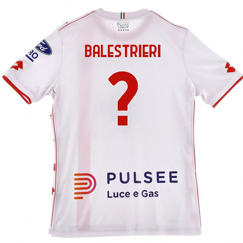 Danxen Hombre Camiseta Alessandro Balestrieri #0 Blanco Rojo 2ª Equipación 2024/25 La Camisa México