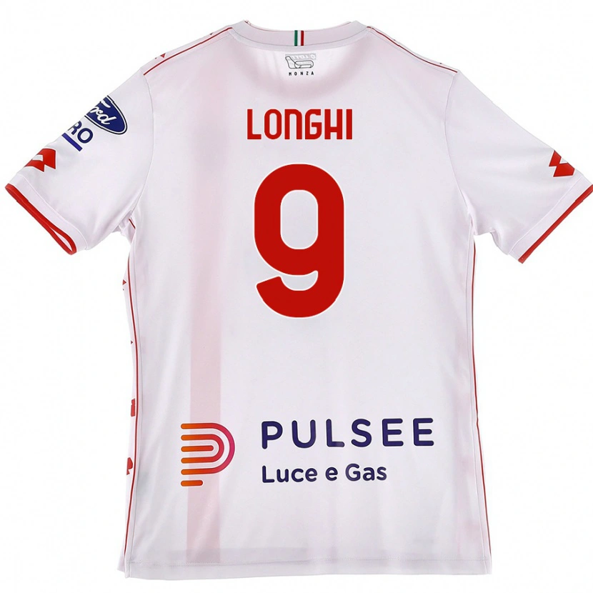Danxen Hombre Camiseta Jordan Longhi #9 Blanco Rojo 2ª Equipación 2024/25 La Camisa México