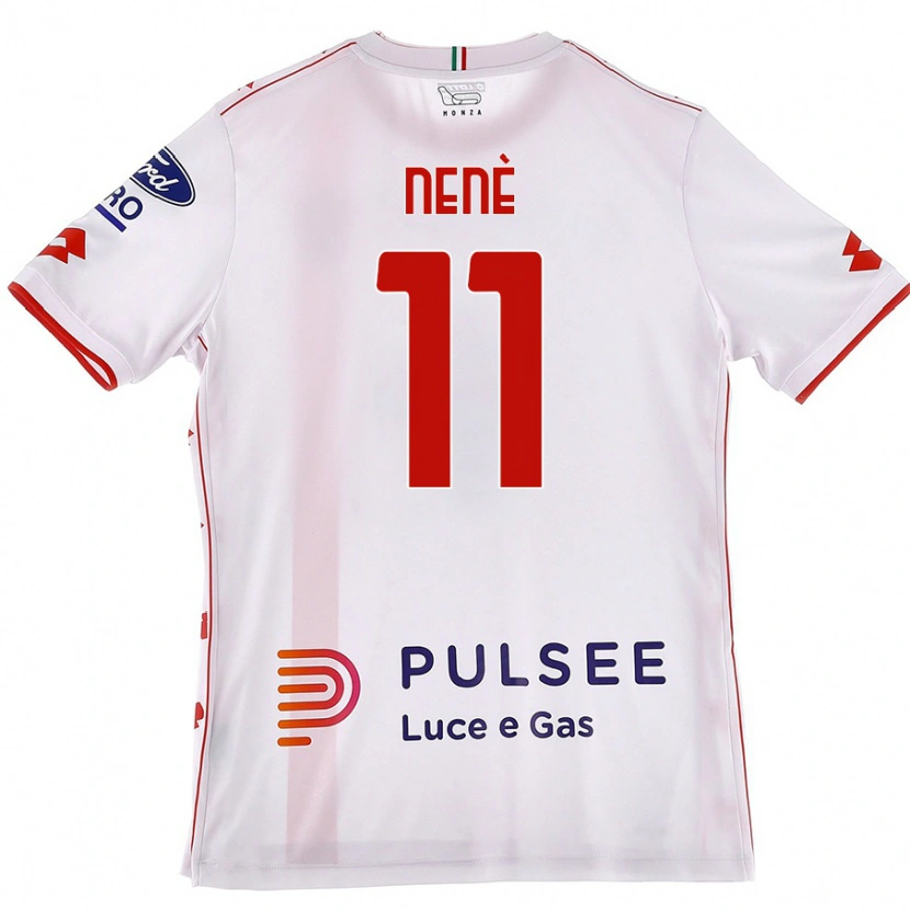 Danxen Hombre Camiseta Stephen Nenè #11 Blanco Rojo 2ª Equipación 2024/25 La Camisa México