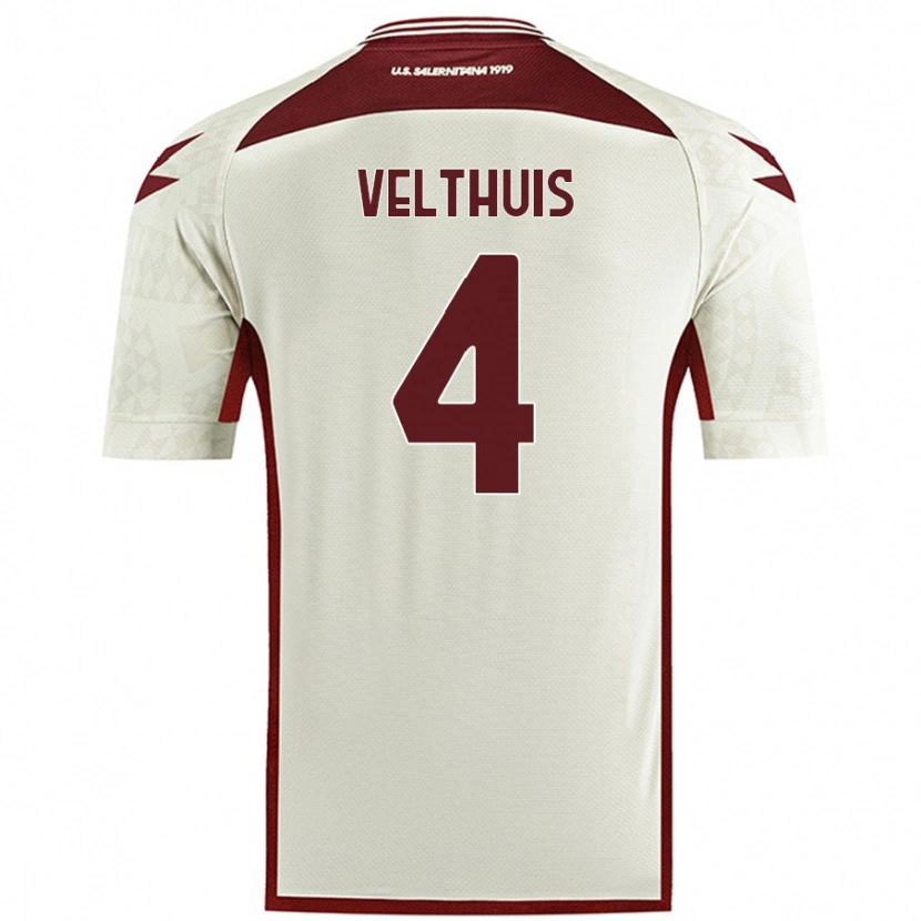 Danxen Hombre Camiseta Tijs Velthuis #4 Color Crema 2ª Equipación 2024/25 La Camisa México