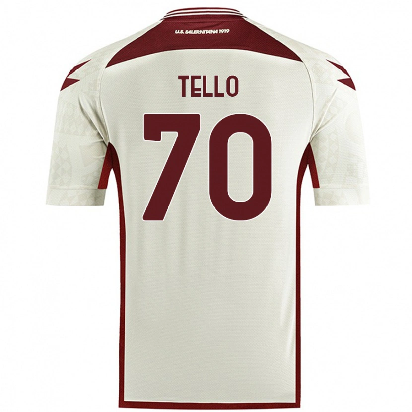 Danxen Hombre Camiseta Andrés Tello #70 Color Crema 2ª Equipación 2024/25 La Camisa México