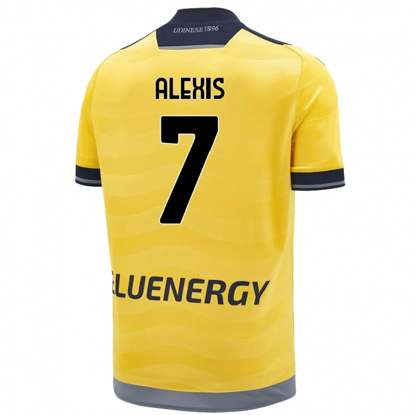 Danxen Hombre Camiseta Alexis Sánchez #7 Dorado 2ª Equipación 2024/25 La Camisa México