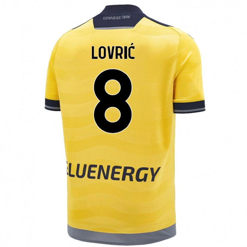 Danxen Hombre Camiseta Sandi Lovrić #8 Dorado 2ª Equipación 2024/25 La Camisa México