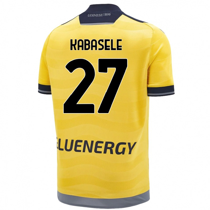 Danxen Hombre Camiseta Christian Kabasele #27 Dorado 2ª Equipación 2024/25 La Camisa México