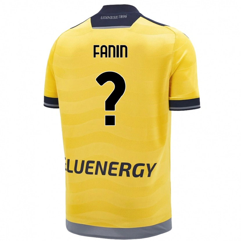 Danxen Hombre Camiseta Alessandro Fanin #0 Dorado 2ª Equipación 2024/25 La Camisa México