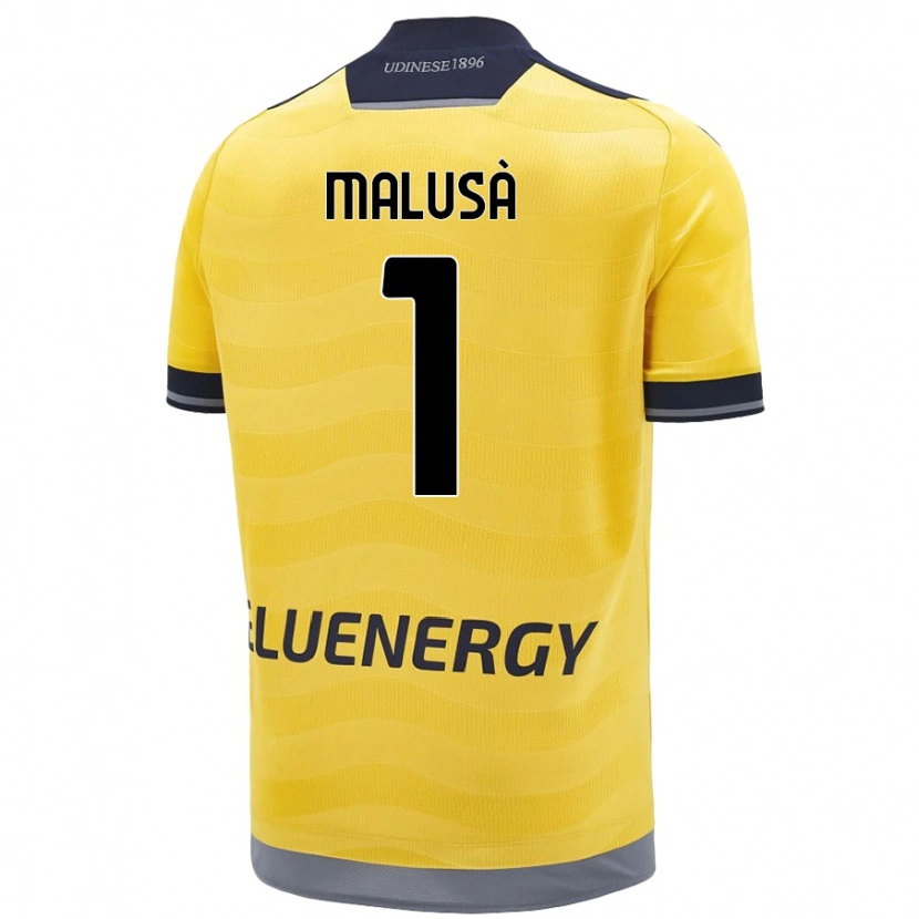 Danxen Hombre Camiseta Joel Malusà #1 Dorado 2ª Equipación 2024/25 La Camisa México