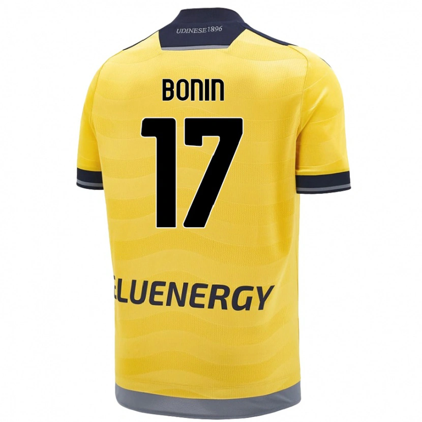 Danxen Hombre Camiseta Luca Bonin #17 Dorado 2ª Equipación 2024/25 La Camisa México