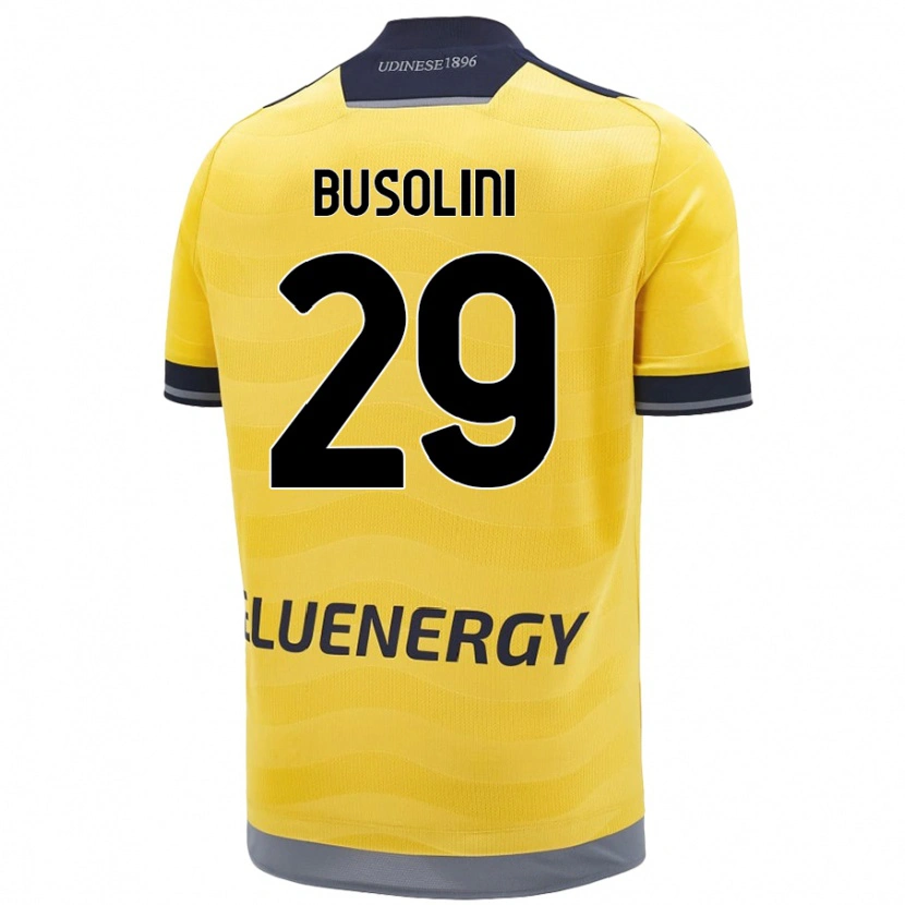 Danxen Hombre Camiseta Alessandro Busolini #29 Dorado 2ª Equipación 2024/25 La Camisa México