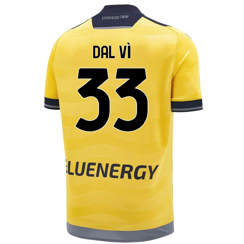Danxen Hombre Camiseta Matteo Dal Vì #33 Dorado 2ª Equipación 2024/25 La Camisa México