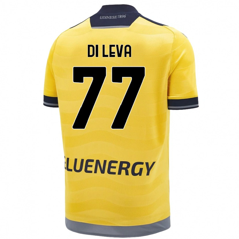 Danxen Hombre Camiseta Vincenzo Di Leva #77 Dorado 2ª Equipación 2024/25 La Camisa México