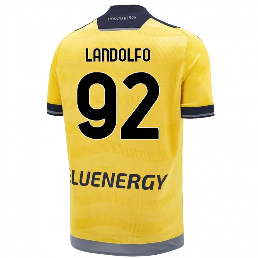 Danxen Hombre Camiseta Tommaso Landolfo #92 Dorado 2ª Equipación 2024/25 La Camisa México