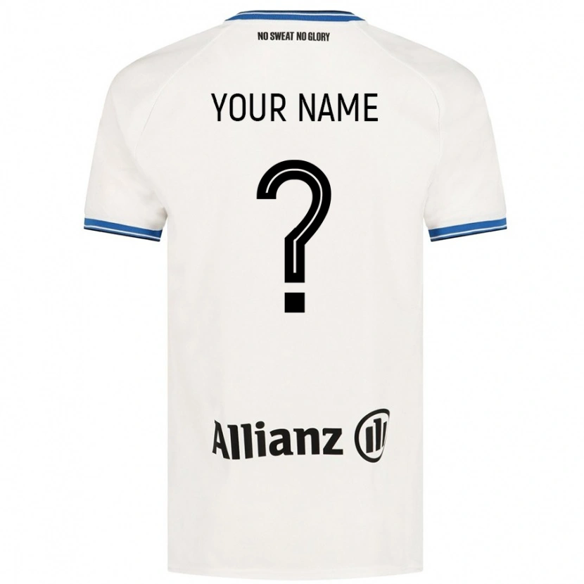 Danxen Hombre Camiseta Su Nombre #0 Blanco 2ª Equipación 2024/25 La Camisa México
