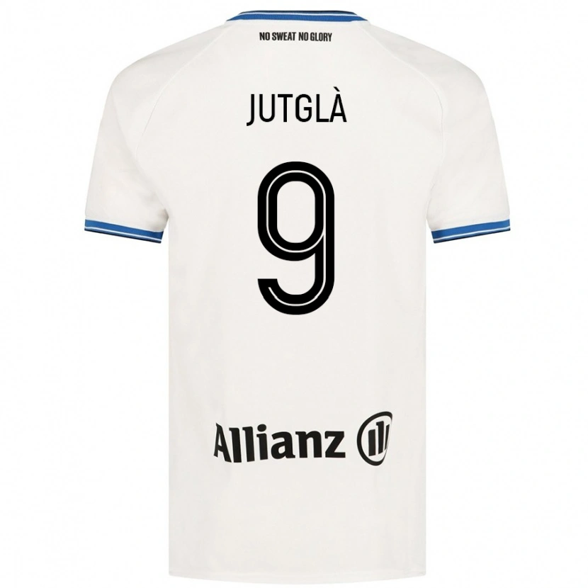 Danxen Hombre Camiseta Ferran Jutglà #9 Blanco 2ª Equipación 2024/25 La Camisa México