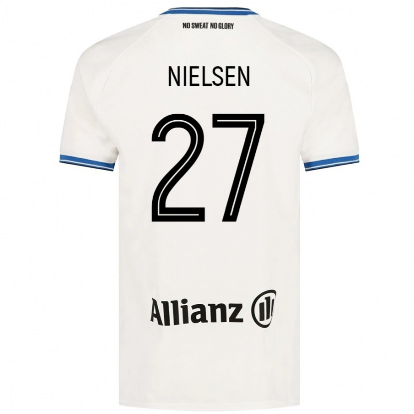 Danxen Hombre Camiseta Casper Nielsen #27 Blanco 2ª Equipación 2024/25 La Camisa México
