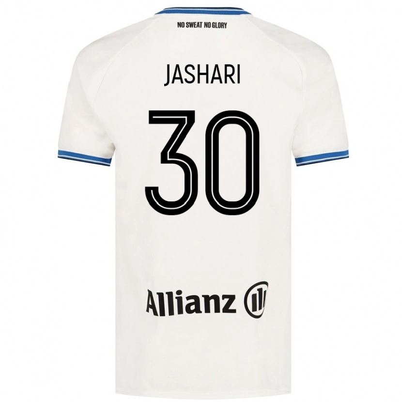 Danxen Hombre Camiseta Ardon Jashari #30 Blanco 2ª Equipación 2024/25 La Camisa México