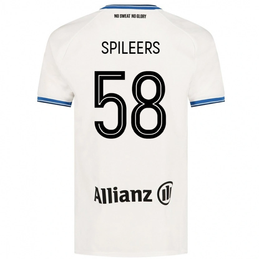 Danxen Hombre Camiseta Jorne Spileers #58 Blanco 2ª Equipación 2024/25 La Camisa México