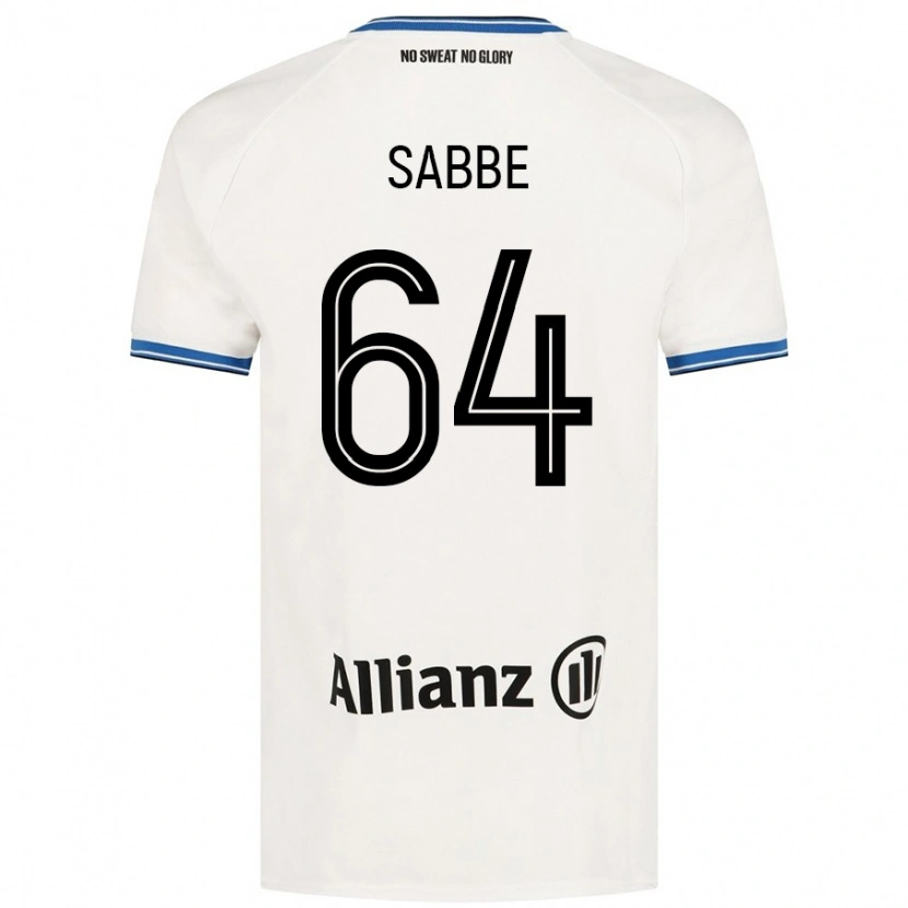 Danxen Hombre Camiseta Kyriani Sabbe #64 Blanco 2ª Equipación 2024/25 La Camisa México