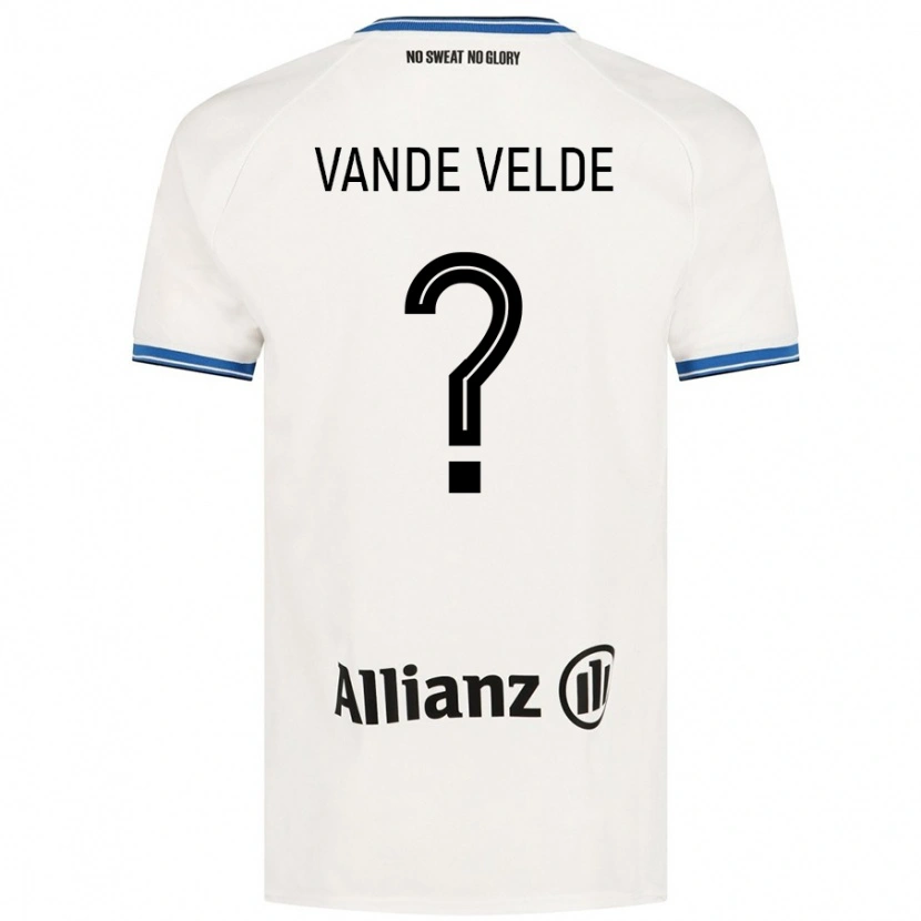 Danxen Hombre Camiseta Chloé Vande Velde #0 Blanco 2ª Equipación 2024/25 La Camisa México