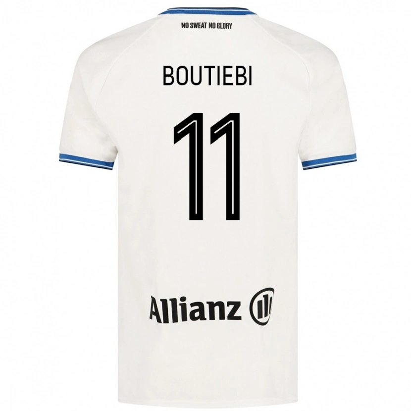 Danxen Hombre Camiseta Rania Boutiebi #11 Blanco 2ª Equipación 2024/25 La Camisa México