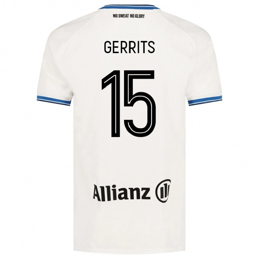 Danxen Hombre Camiseta Melanie Gerrits #15 Blanco 2ª Equipación 2024/25 La Camisa México