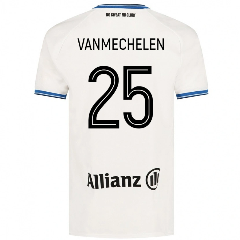 Danxen Hombre Camiseta Davinia Vanmechelen #25 Blanco 2ª Equipación 2024/25 La Camisa México