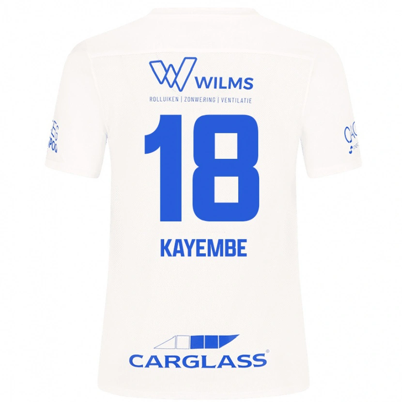 Danxen Hombre Camiseta Joris Kayembe #18 Blanco 2ª Equipación 2024/25 La Camisa México