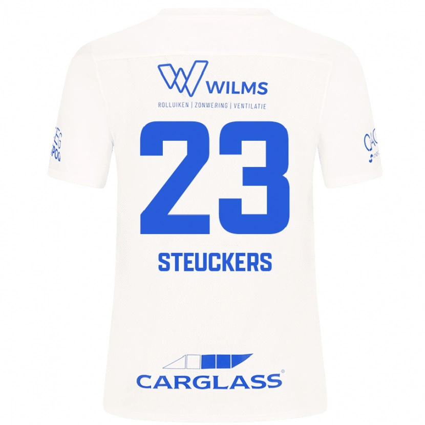 Danxen Hombre Camiseta Jarne Steuckers #23 Blanco 2ª Equipación 2024/25 La Camisa México