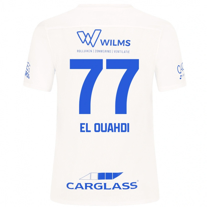 Danxen Hombre Camiseta Zakaria El Ouahdi #77 Blanco 2ª Equipación 2024/25 La Camisa México