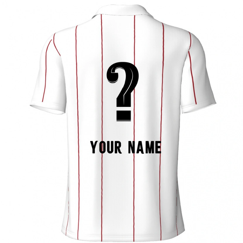 Danxen Hombre Camiseta Su Nombre #0 Blanco Negro 2ª Equipación 2024/25 La Camisa México