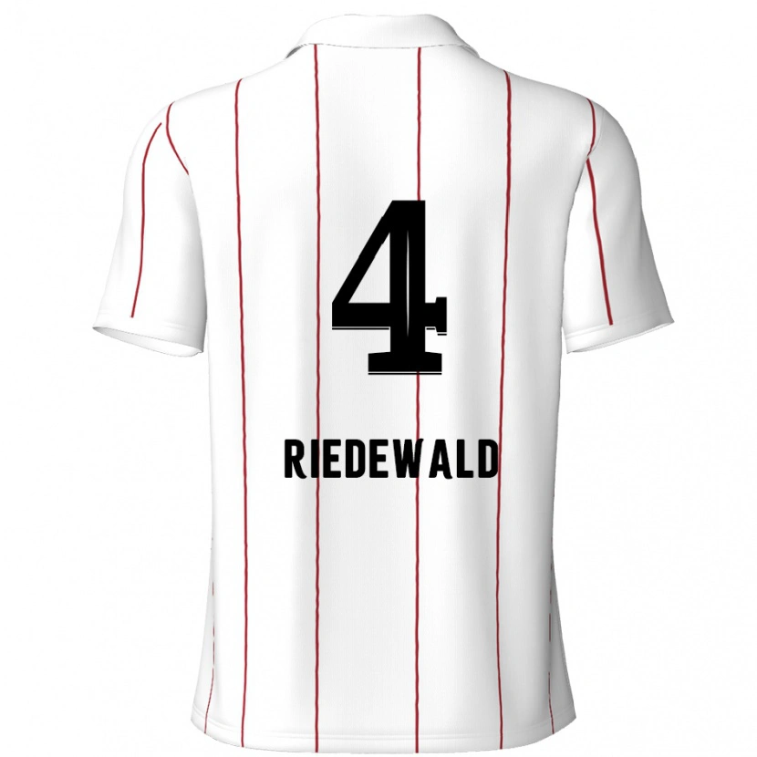 Danxen Hombre Camiseta Jairo Riedewald #4 Blanco Negro 2ª Equipación 2024/25 La Camisa México