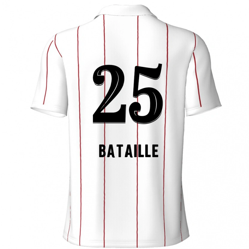 Danxen Hombre Camiseta Jelle Bataille #25 Blanco Negro 2ª Equipación 2024/25 La Camisa México