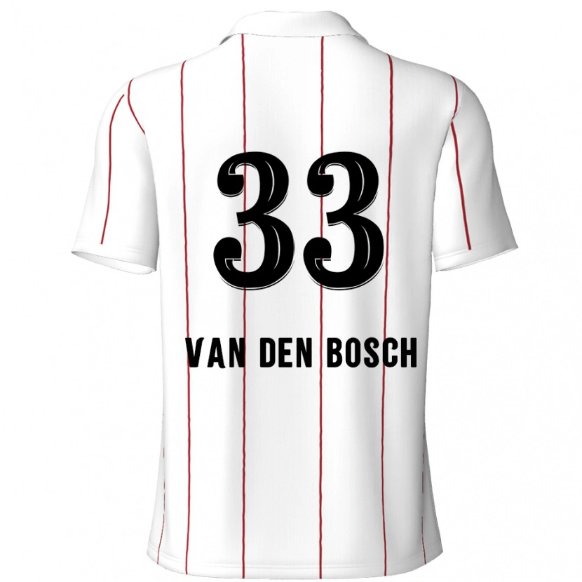Danxen Hombre Camiseta Zeno Van Den Bosch #33 Blanco Negro 2ª Equipación 2024/25 La Camisa México