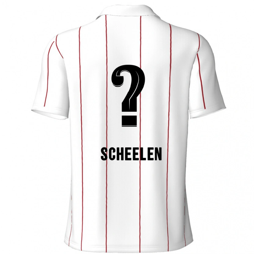 Danxen Hombre Camiseta Thijme Scheelen #0 Blanco Negro 2ª Equipación 2024/25 La Camisa México