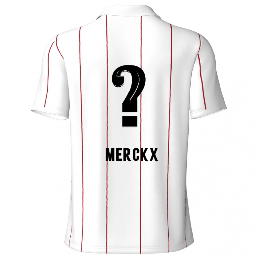 Danxen Hombre Camiseta Matti Merckx #0 Blanco Negro 2ª Equipación 2024/25 La Camisa México
